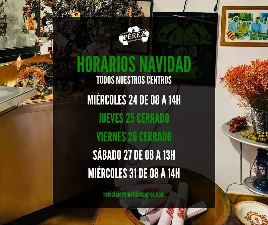 Horarios de Navidad: así abrimos en Pérez estos días